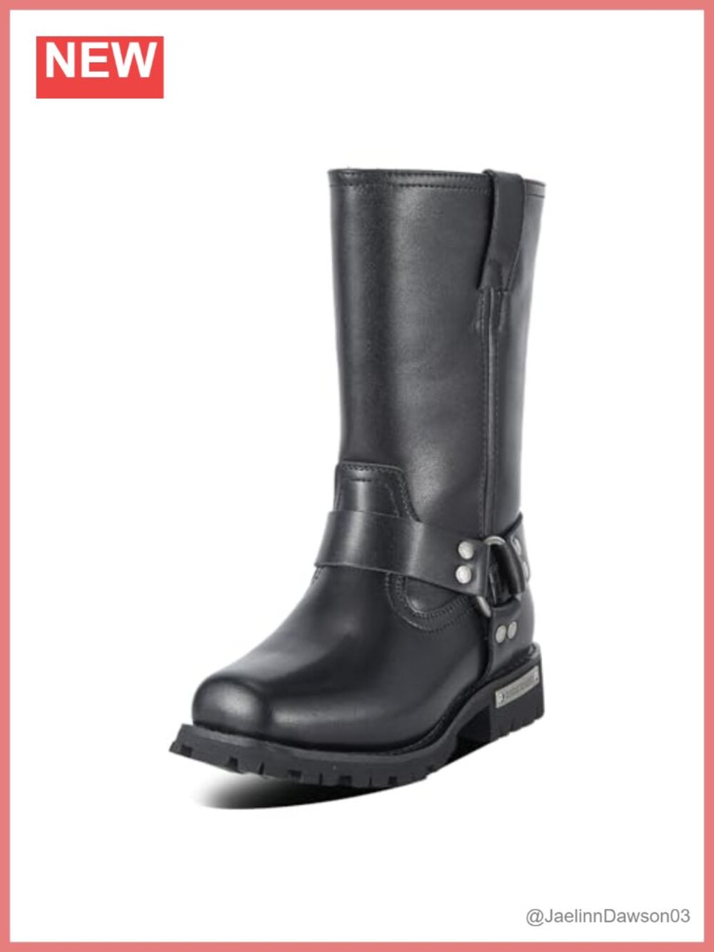 Women's Mid Calf Motorcycle Riding Boots Waterproof PU Leather Comfortable